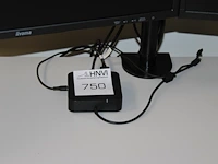 Twee monitoren iyama 24 inch aan bureaubeugel met dokkingstation gearlab glb232003 - afbeelding 3 van  3