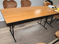Twee opklapbare tafels met afmeting 160 x 80 x 73 cm. - afbeelding 1 van  2