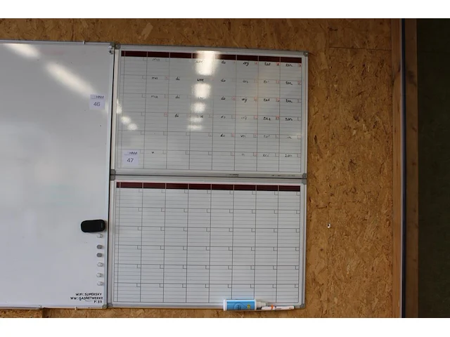 Twee planborden. afmeting 90 x 60 cm. - afbeelding 1 van  2