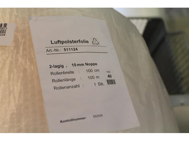 Twee rollen bubblefolie 100 cm a 100 m. - afbeelding 2 van  2