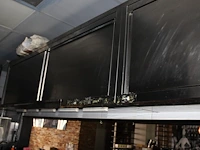 Twee rvs wandkasten met 2 schuifdeuren. 120 / 200 x 40 x 60 cm. let op: exclusief inhoud. - afbeelding 3 van  3
