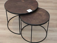 Twee salontafels met doorsnede 60 cm en 48 cm. - afbeelding 2 van  2