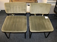 Twee sledestoelen groen gestoffeerd - afbeelding 1 van  4