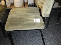 Twee sledestoelen groen gestoffeerd - afbeelding 3 van  4