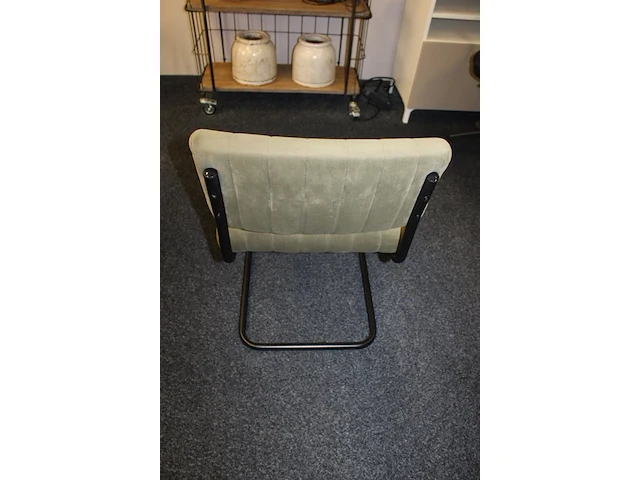 Twee sledestoelen groen gestoffeerd - afbeelding 4 van  4