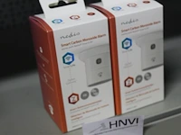 Twee smart carbon monoxide alarm nedis type zbdc011wt, volume 85 db, afm. 60 x 60 x 50 mm - afbeelding 1 van  2