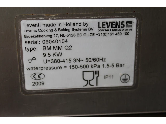 Twee stoomovens leventi bm mm q2 met onderstel. afmeting 100 x 80 x 197 cm. bouwjaren 2008 en 2009. - afbeelding 4 van  5
