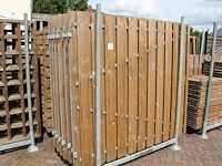 Twee tuinpoorten (links/rechts) in metalen bok. afmeting 202 x 180 cm. let op: exclusief metalen bok. - afbeelding 2 van  3