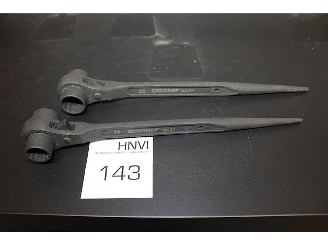 Twee werfpunt-ratel-12-kant gedore maat 19/22. - afbeelding 2 van  2