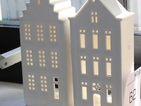 Twee windlichten hoogte 19 cm. - afbeelding 2 van  2
