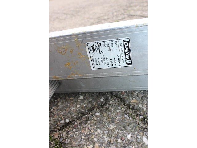 Tweedelige ladder dirks met 2x 14 treden. - afbeelding 3 van  4