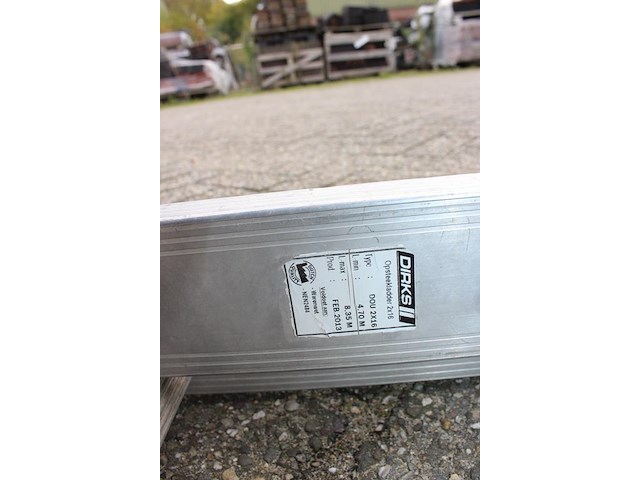 Tweedelige ladder dirks met 2x 16 treden. - afbeelding 3 van  4