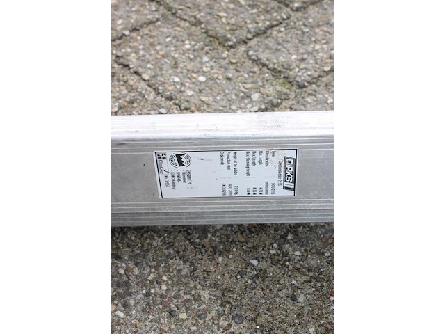 Tweedelige ladder dirks met 2x 16 treden. - afbeelding 3 van  4