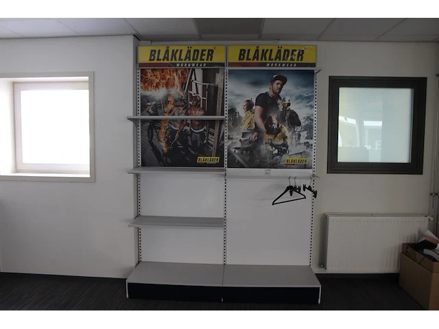 Tweedelige showroom stelling afm. 180 x 60 x 228 cm - afbeelding 1 van  2