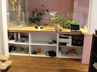 Tweedelige toonbank / kassameubel met eikenhouten topblad 2 koelplaten met koeling toxpress, vitrinekoeling... combinatiekavel - afbeelding 6 van  9
