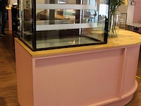 Tweedelige toonbank / kassameubel met eikenhouten topblad 2 koelplaten met koeling toxpress, vitrinekoeling... combinatiekavel - afbeelding 9 van  9