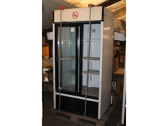 Tweedeurs vitrinekoelkast mondial type elite. afmeting 102 x 74 x 200 cm. - afbeelding 2 van  2