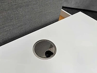 Twinform - design elektrisch zit/sta werkplek 200x85 met dressoir - blank gelakt frame - afbeelding 4 van  33