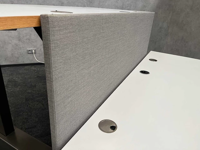 Twinform - design elektrisch zit/sta werkplek 200x85 met dressoir - blank gelakt frame - afbeelding 13 van  33
