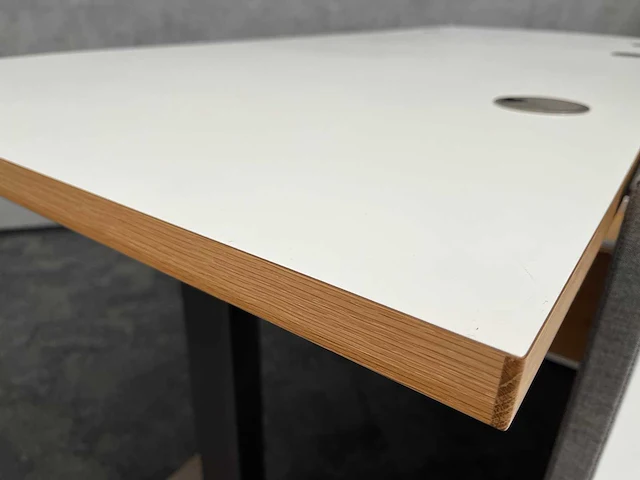 Twinform - design elektrisch zit/sta werkplek 200x85 met dressoir - blank gelakt frame - afbeelding 14 van  33
