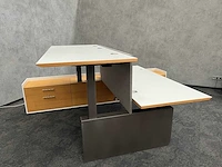 Twinform - design elektrisch zit/sta werkplek 200x85 met dressoir - blank gelakt frame - afbeelding 28 van  33