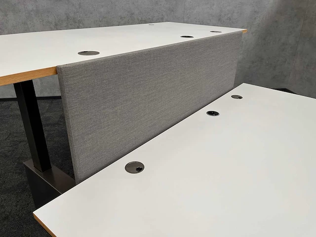 Twinform - design elektrisch zit/sta werkplek 200x85 met dressoir - blank gelakt frame - afbeelding 33 van  33