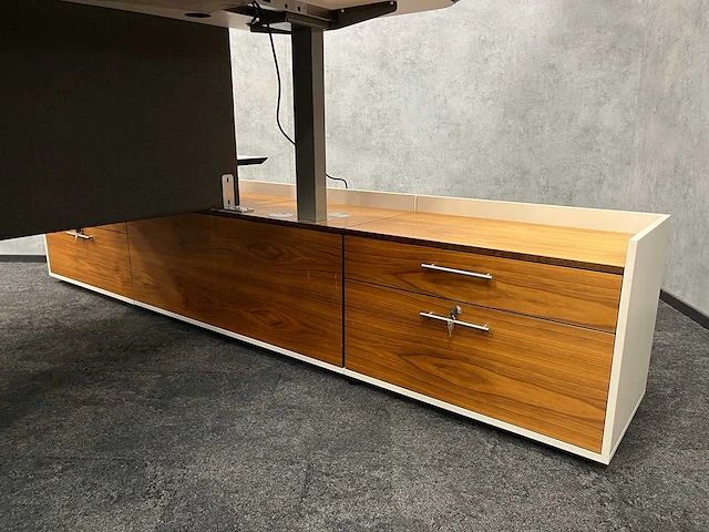 Twinform - elektrisch zit/sta design duo werkplek 200x85 met dressoir - afbeelding 5 van  30