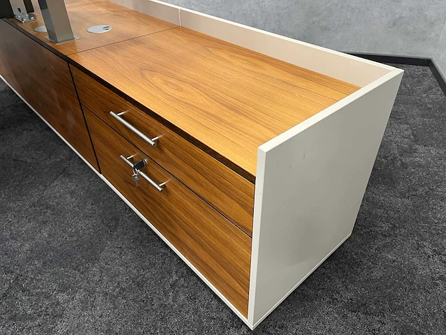 Twinform - elektrisch zit/sta design duo werkplek 200x85 met dressoir - afbeelding 6 van  30