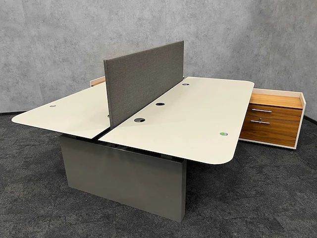 Twinform - elektrisch zit/sta design duo werkplek 200x85 met dressoir - afbeelding 16 van  30