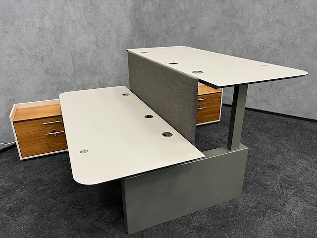 Twinform - elektrisch zit/sta design duo werkplek 200x85 met dressoir - afbeelding 22 van  30