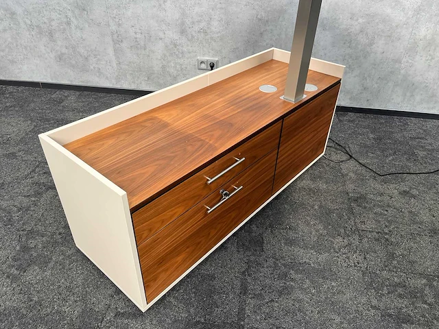 Twinform - elektrisch zit/sta design werkplek 200x85 met dressoir - afbeelding 3 van  17