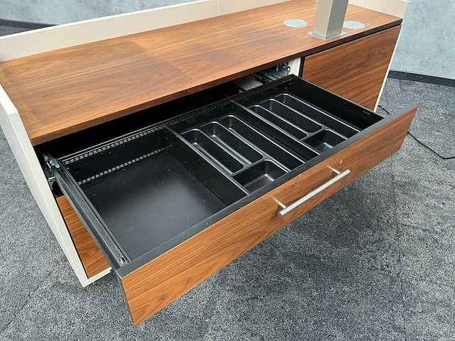 Twinform - elektrisch zit/sta design werkplek 200x85 met dressoir - afbeelding 4 van  17