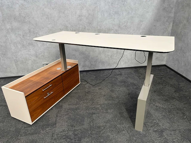 Twinform - elektrisch zit/sta design werkplek 200x85 met dressoir - afbeelding 7 van  17