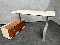 Twinform - elektrisch zit/sta design werkplek 200x85 met dressoir - afbeelding 7 van  17