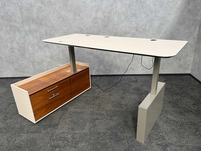 Twinform - elektrisch zit/sta design werkplek 200x85 met dressoir - afbeelding 8 van  17