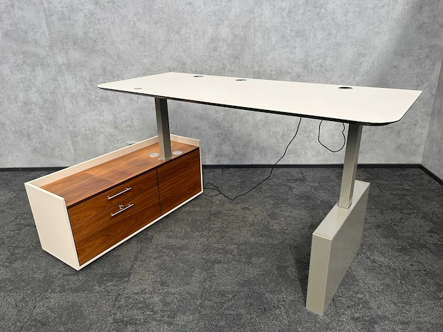 Twinform - elektrisch zit/sta design werkplek 200x85 met dressoir - afbeelding 1 van  17