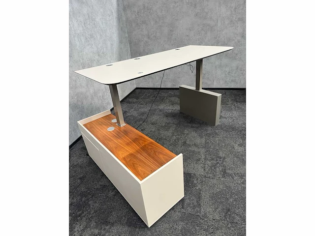 Twinform - elektrisch zit/sta design werkplek 200x85 met dressoir - afbeelding 10 van  17
