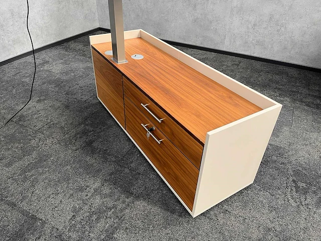 Twinform - elektrisch zit/sta design werkplek 200x85 met dressoir - afbeelding 3 van  21