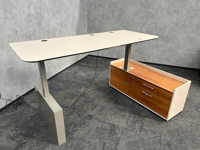 Twinform - elektrisch zit/sta design werkplek 200x85 met dressoir - afbeelding 1 van  21
