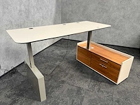 Twinform - elektrisch zit/sta design werkplek 200x85 met dressoir - afbeelding 1 van  21