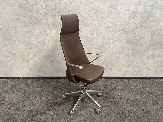 Twinform cocoon - lederen design bureaustoel - hoge rug - afbeelding 1 van  14