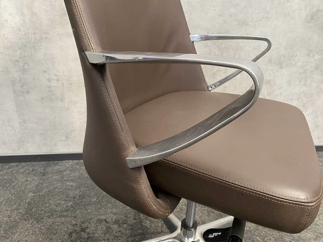 Twinform cocoon - lederen design bureaustoel - hoge rug - afbeelding 14 van  14