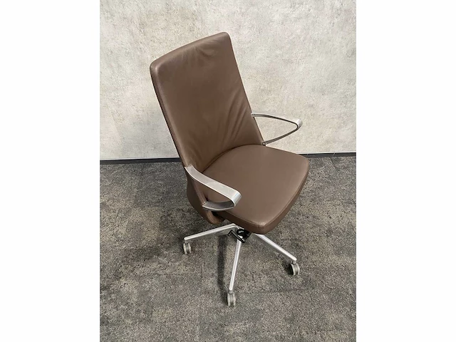 Twinform cocoon - lederen design bureaustoel - afbeelding 11 van  16