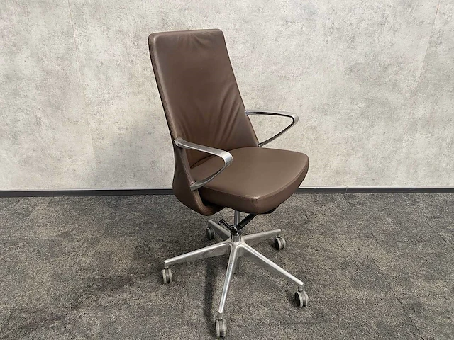 Twinform cocoon - lederen design bureaustoel - afbeelding 1 van  16