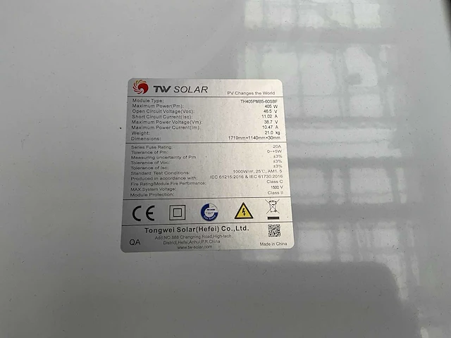 Twsolar th405pmb5-60sbf zonnepaneel (14x) - afbeelding 6 van  6