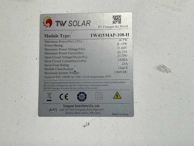 Twsolar tw415map-108-h zonnepaneel (14x) - afbeelding 6 van  6