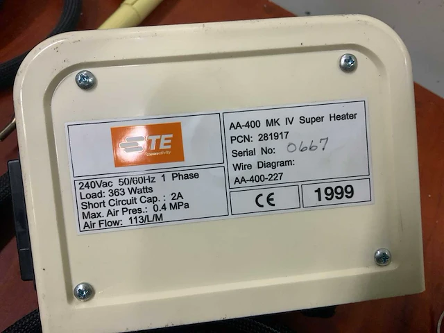 Tyco/electronics aa-400 super heater mark iv heteluchtpistool (9x) - afbeelding 14 van  19