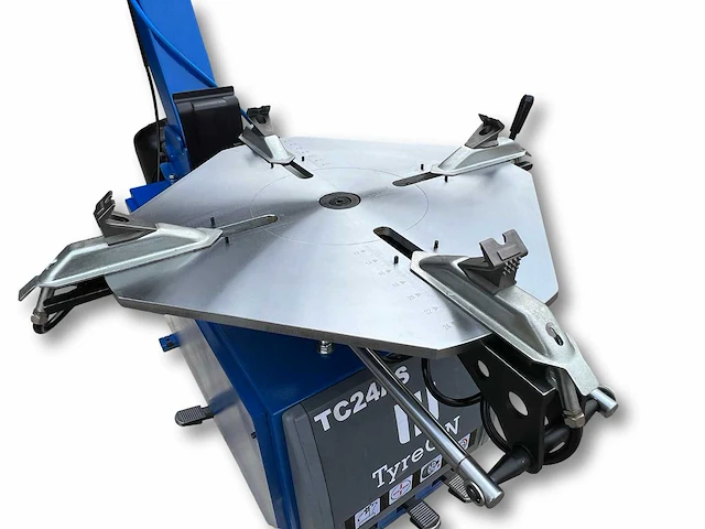 Tyreon tc24as heavy-duty banden demonteermachine met kantelende kolom en dubbele airbooster in de spanklauwen - afbeelding 19 van  29