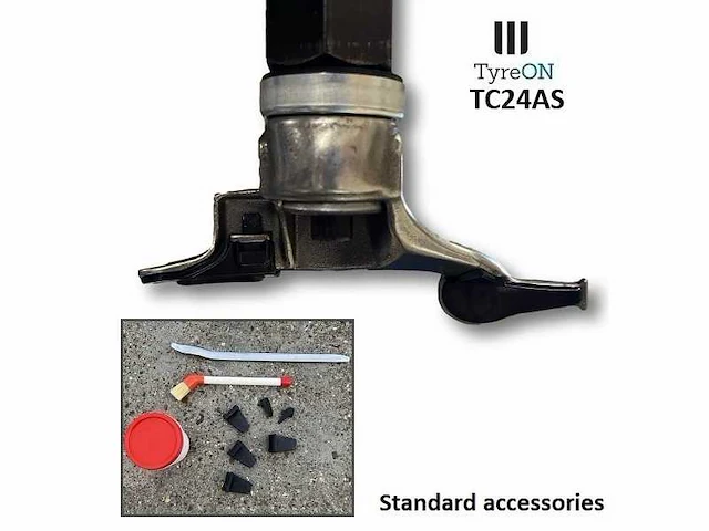 Tyreon tc24as heavy-duty banden demonteermachine met kantelende kolom en dubbele airbooster in de spanklauwen - afbeelding 5 van  26