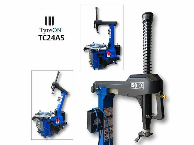Tyreon tc24as heavy-duty banden demonteermachine met kantelende kolom en dubbele airbooster in de spanklauwen - afbeelding 6 van  26
